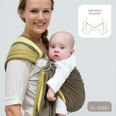 echarpe portage sling avec anneau pour bébé